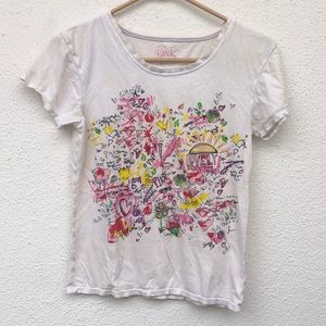 PINK Victoria’s Secret white t-shirt cute graphics